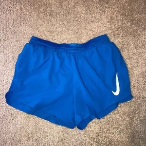 Blue Nike Areoswift Split Shorts